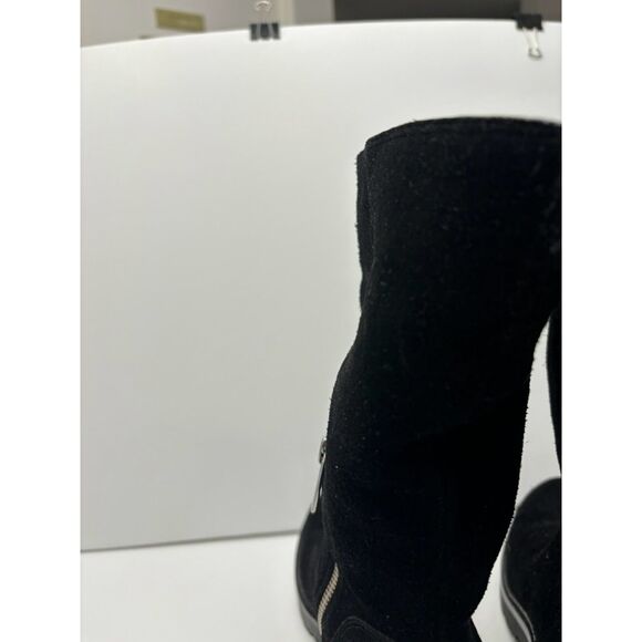 Michael Kors Leather boot riding heeled shoe black EUC size  7.5 - Picture 3 of 6